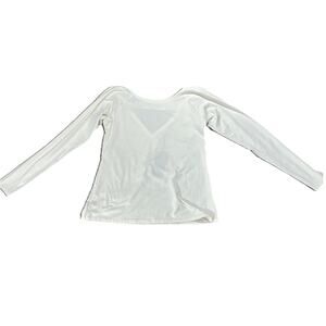 Calia Ivory Open Back Workout Long Sleeve Top-Large